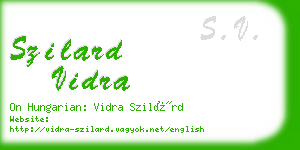 szilard vidra business card